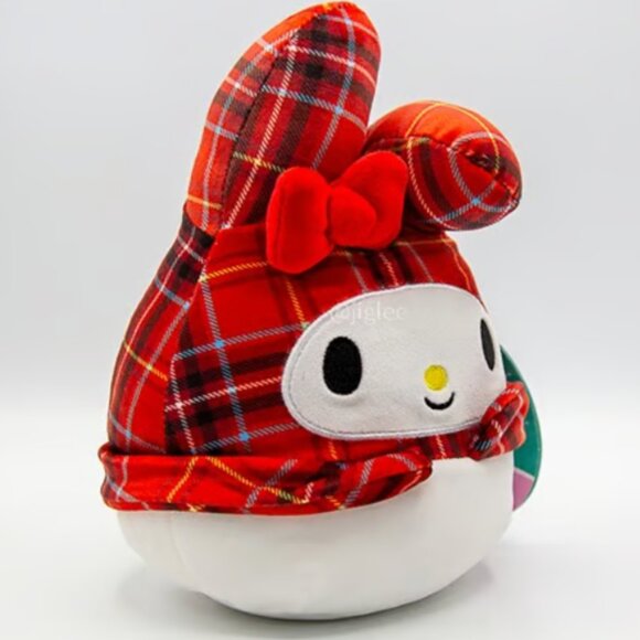 7" My Melody in Red Plaid Holiday Ed Squishmallows / Jazzwares / KellyToy / BNWT - Picture 2 of 6
